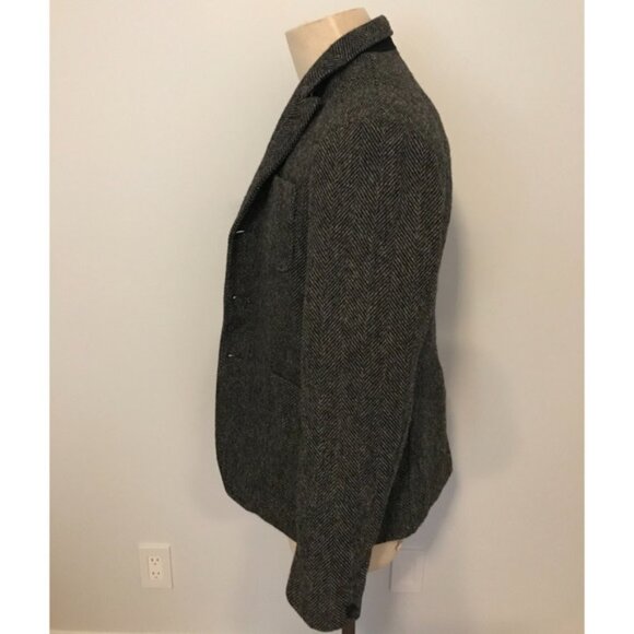 Rag & Bone Harris Tweed Men's St. Regis Gray Overcoat with Pockets - Size 42 - Picture 2 of 15